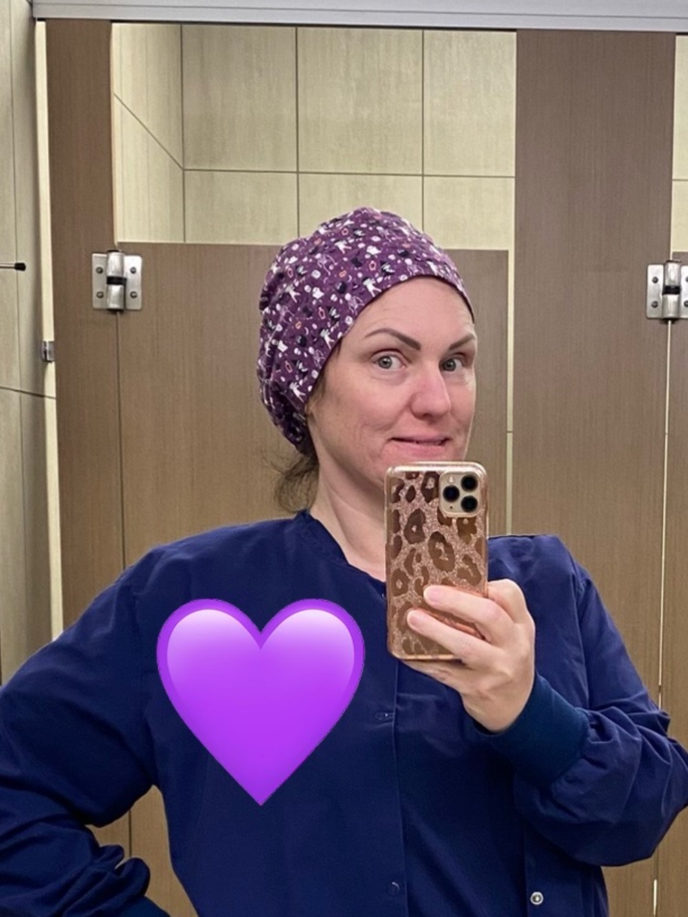 Purple Halloween Scrub Cap